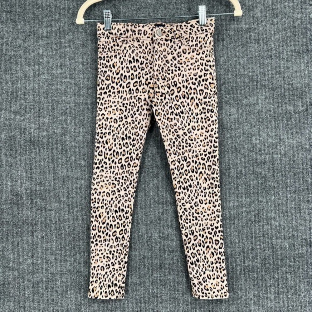 Gap Girls 7 Jeans Stretch Jeggings Leopard Print Skinny Adjustable Waist